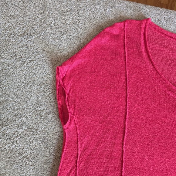 Line linen blend short sleeve lightweight sweater size medium - Picture 6 of 13